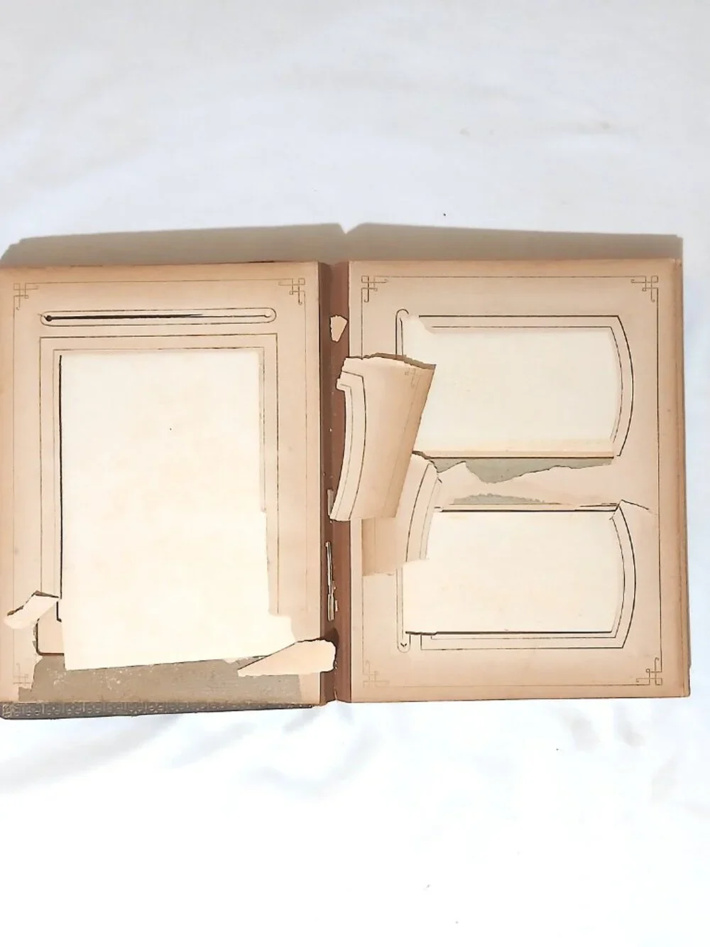 Antique Victorian Photo Album Late 1800s Cabinet Card CDV Empty Floral As-Is
